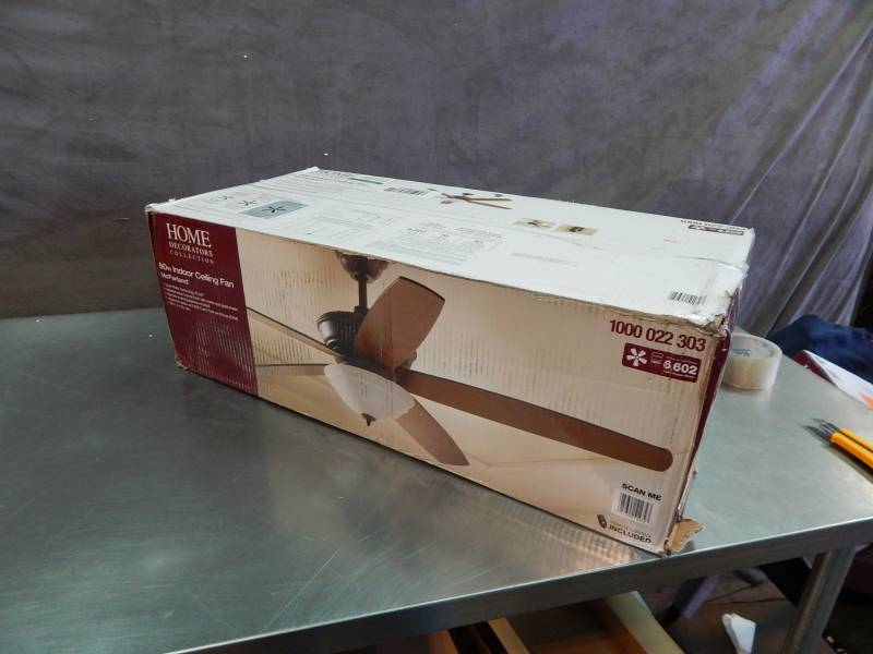 lot 1600 image: Home Decorators Collection 60 Indoor Ceiling Fan McFarland