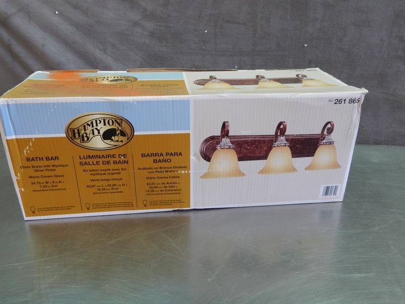lot 1682 image: Hampton Bay Bath Bar Light Fixture