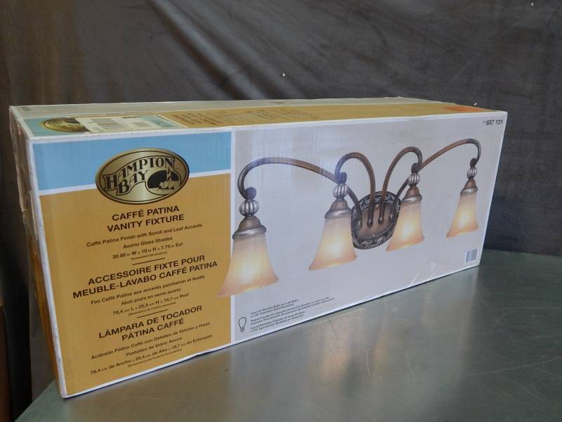 lot 1688 image: Hampton Bay Caffe Patina Vanity Fixture