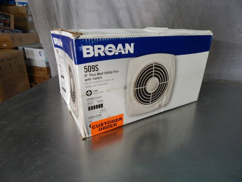 lot 1786 image: Broan 8 Chain Operatred Thru Wall Fan