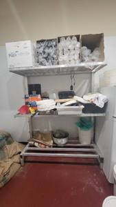 lot 4683 image: 3-Tier Kelmax Aluminum Fixed Cantilever Shelving Model 4H44755E