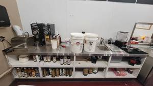 lot 4686 image: 10ft Counter W Stainless Steel Top