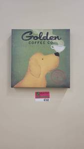 lot 4768 image: Dog Themed Canvas - Golden Coffee Co.&nbsp
