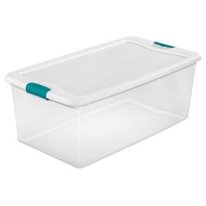 lot 1056 image: One Sterilite Clear Storage Tote Box&nbsp