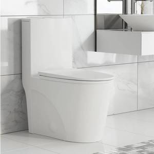 lot 1071 image: Swiss Madison St. Tropez Dual Flush Elongated Toilet