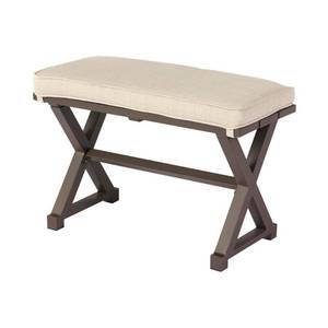 lot 1083 image: StyleWell Mix &amp Match Farmhouse Steel Outdoor Patio Bench