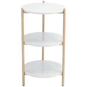 lot 1146 image: Coast to Coast 3-Tier Jupitor Marble Accent Table
