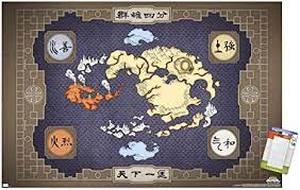 lot 1143 image: Avatar The Last Airbender Map Poster