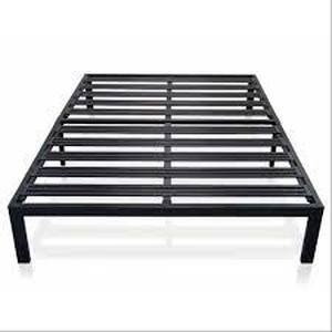 lot 1060 image: Metal Platform Bed Frame w Slats (King Size)