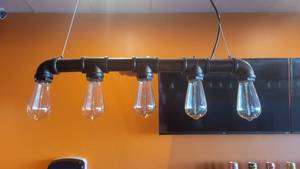 lot 27205 image: 25in Industrial Style Light Fixture