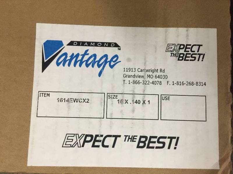 lot 1249 image: VANTAGE DIAMOND SAW BLADE - 16 x .140 x 1  1614EWCX2  LIST PRICE $995.10