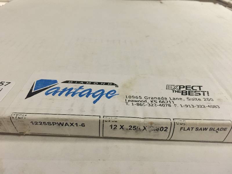 lot 1257 image: DIAMOND VANTAGE 1225SPWAX1-6 FLAT SAW BLADE