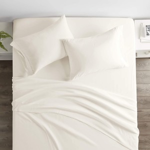 lot 2502 image: Sleep Restoration Luxury Bed Sheets with All-Natural Pure Aloe Vera Treatment - Eco-Friendly, 4-Piece Sheet Set Infused with Soothing and Moisturizing Aloe Vera - Twin - White