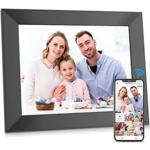 lot 2525 image: FULLJA WiFi Digital Picture Frame 9 Inch, Smart Digital Photo Frame with IPS Touch Screen HD Display, 8GB Storage, Easy to Share Photos or Videos via Free APP, Email, Cloud (Black)