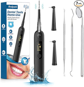 lot 2531 image: Healpark New Electric Dental Calculus Remover, Tooth Cleaner Portable Sonic Tartar Plaque Stain Remover for Teeth Cleaning Tools Kit