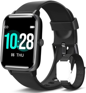 lot 2550 image: Blackview Smart Watch for Android Phones and iOS Phones, All-Day Activity Tracker with Heart Rate Sleep Monitor, 1.3 Full Touch Screen, 5ATM Waterproof Pedometer, Smartwatch for Men Women