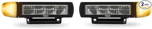 lot 2551 image: Abrams Snow Plow Lights Heated Lens Anti-IceDefrost Function LED Combination Head Light Kit for Heavy Duty ATV Snow Plow Truck Snowplow Road Side Safety Universal Snow Thrower Accessories