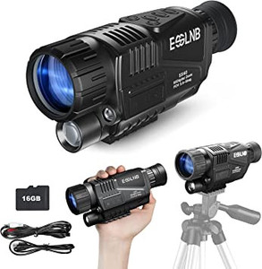 lot 2562 image: ESSLNB Night Vision Monocular 5X40 Night Vision Infrared Monocular with 1.5 TFT LCD Take Photos and Videos Playback Function 16G TF Card Digital Night Vision Scopes for Hunting Security Surveillal