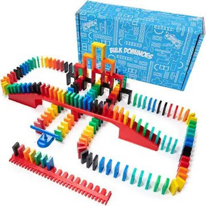 lot 2567 image: Bulk Dominoes Pro-Domino Kit  Dominoes Set, STEM STEAM Small Toys, Family Games for Kids, Kids Toys and Games, Building, Toppling, Chain Reaction Sets (Starter)p