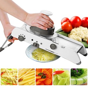 lot 2569 image: Multifunction Mandoline Slicer Vegetable Chopper cutter,RUIQIMAO Manual Grater 18 Types 4 Thicknesses Multi Adjustable Stainless Steel Blades Professional Safe Guard Cutter Slicer for Kitchen