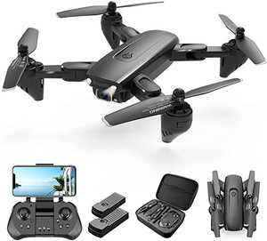 lot 2570 image: DRONEEYE 4DF6 Drone with 1080P HD Camera for adults Kids,FPV Live Video RC Quadcopter Beginners, 2 Batteries,Carrying Case, With Auto Hover,3D Flip,Headless Mode,One Key Start, Waypoint Fly