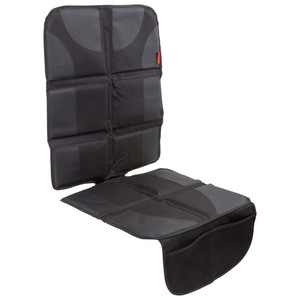 lot 2576 image: Lusso Gear Car Seat Protector, Thick Padding, 2 Mesh Storage Pockets, Waterproof, Protects Fabric or Leather Seats from Child Car Seat and Pets, Non-Slip Rubber Padded Backing, No Imprint (Black)