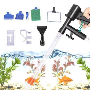 lot 2589 image: Aquarium Gravel Cleaner, New Quick Water Changer with Air-Pressing Button, Fish Tank Sand Cleaning Kit Aquarium Siphon Vacuum Cleaner with Water Hose Controller Clamp