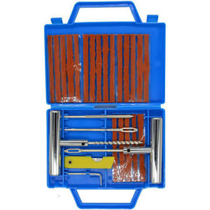 lot 2596 image: CIADIC Tire Repair Kit 23 Pcs,Universal Heavy Duty Flat Tire Repair Kits��Pieces Tubeless Tire Repair Kit Tools Auto Tire Plug Kit For Car, Motorcycle,Truck,Rv, Suv, Atv, Jeep, Tractor Punctures Repair (A)