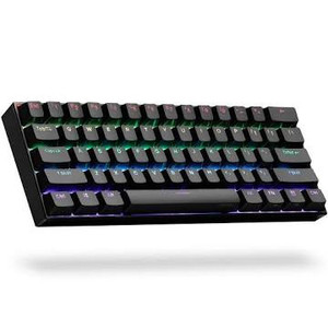 lot 2597 image: ANNE PRO 2, 60% WiredWireless Mechanical Keyboard (Kailh Box Red SwitchBlack Case) - Full Keys Programmable - True RGB Backlit - Tap Arrow Keys - Double Shot PBT Keycaps - NKRO - 1900mAh Battery