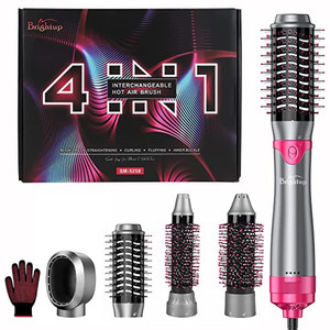 lot 2599 image: Hot Air Brush, Hair Dryer Brush, 3 Interchangeable Brush Heads Hair Dryer & Volumizer,Ceramic Negative Ion Curling Dryer Brush