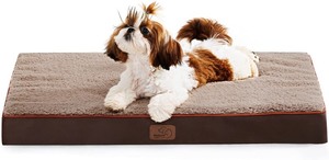 lot 2616 image: Bedsure Large Orthopedic Foam Dog Bed for Small, Medium, Large and Extra Large DogsCats Up to 5075100lbs - Orthopedic Egg-Crate Foam with Removable Washable Cover - Water-Resistant Pet Mat