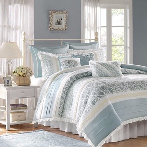 lot 2619 image: Madison Park Dawn 9-Pc. Queen Duvet Cover Set Bedding