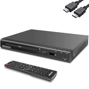 lot 2649 image: Megatek Region-Free DVD Player for TV with HDMI Connection (1080p Full-HD Upscaling), Home CD Player, USB Port, AVCoaxial Outputs, Slim Midsize Design, Premium Metal Case