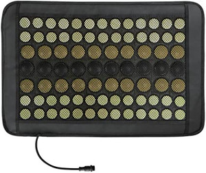 lot 2657 image: UTK Far Infrared Heating Pad, Natural Jade and Tourmaline Heat Pad for Back Pain,Auto Shut Off Heating Pad with Memory Function, Adjustable Heat and Time (Size 23.5 X 16)