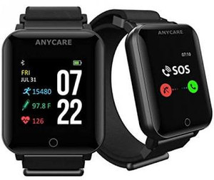 lot 2664 image: ANYCARE TAP2 Health Watch, Temperature, Blood Oxygen, Heart Rate, HRV, Activity, Sleep & Remote Health Monitoring