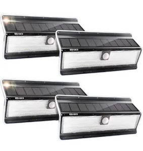 lot 2671 image: EZBASICS Solar Lights Outdoor, 200 LED Solar Motion Sensor Lights Outdoor with 3 Optional Modes, IP65 Waterproof, Wide-Angle Design, Solar Powered Security Light for Front Door Yard Garage 4 Pack
