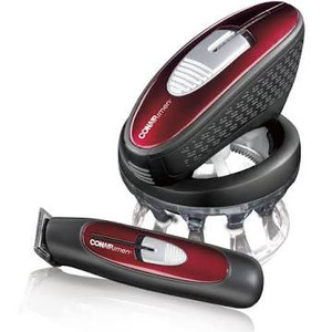 lot 2672 image: Conair Even Cut Rotary Hair Cut Cutting System Lithium Ion with Bonus Trimmer Red