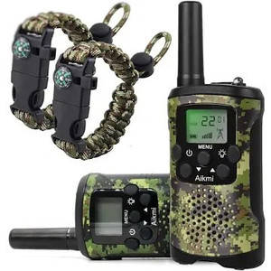 lot 2677 image: Walkie Talkies for Kids 22 Channel 2 Way Radio 3 Miles Long Range Handheld Walkie Talkies Durable Toy Best Birthday Gifts for 6 Year Old Boys and Girls fit Adventure Game Camping (Green Camo 1)