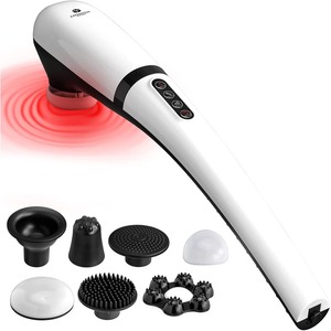 lot 2686 image: 2600 mAh Handheld Deep Tissue Massager with Heat for Muscles, Back, Foot, Neck, Shoulder, Leg, Calf Pain Relief �� Rechargeable, Cordless Electric Percussion Full Body Massage Tool, 6 Speeds