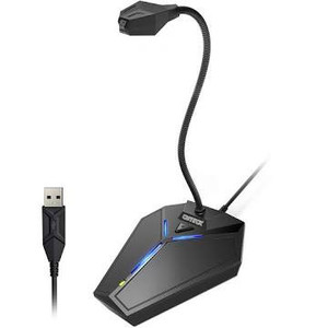 lot 2689 image: USB Computer Microphone, Plug &Play Desktop Omnidirectional Condenser PC Laptop Mic, Mute Button with LED Indicator, Compatible with WindowsMac, Ideal for YouTube, Skype, Recording, Games(1.8m 6ft)