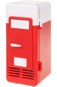 lot 2692 image: ThreeH New Mini Red USB Fridge Cooler Beverage Drink Cans CoolerWarmer Refrigerator for Laptop PC Computer Red H-UF05Red