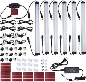 lot 2702 image: Litever Kitchen Under Cabinet LED Lighting Kit Plug-in or Wired, Super Bright, 6 PCS 12 Inches Light Bars, Daylight White, 31W 2000 Lumen, Perfect for Kitchen Cabinet Counter Shelf-(6 Bars Kit-5000K)