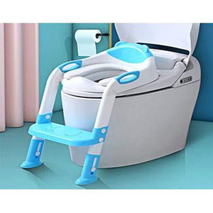 lot 2704 image: Augtarlion Potty Training Seat with Ladder, Adjustable Toddler Toilet Training Potty Seat with Step Stool for Kids Girls and Boys