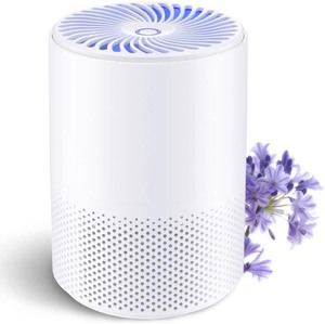 lot 2716 image: BOYON Air Purifier for Home, Air Purifier with 3 in 1 H13 True HEPA Filter, Desktop Air Cleaner with Light, Remove 99.97% Smoke Dust Pollen