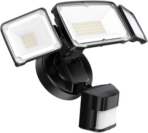 lot 2718 image: FREELICHT 40W LED Security Lights with Motion Sensor Outdoor, Waterproof IP65, 4000Lm, 5000K, 3 Head Adjustable LED Flood Light Outdoor Detection for Garage, Porch, Driveway, Yard