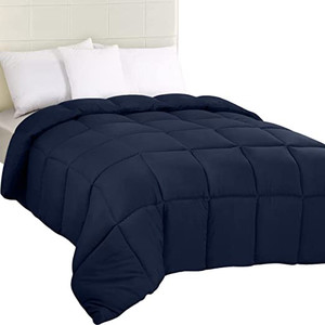 lot 2722 image: Utopia Bedding Comforter Duvet Insert - Quilted Comforter with Corner Tabs - Box Stitched Down Alternative Comforter (Queen, Navy)