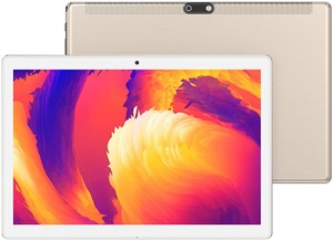 lot 2740 image: Tablet 10.1 inch - LNMBBS Octa-Core, Android10 Tablet, 4GBRAM,64GBROM, Google GMS Certified, 1.6GHz Processor, 128GB Expandable, Wi-Fi, Bluetooth, GPS, Metal Body - Gold