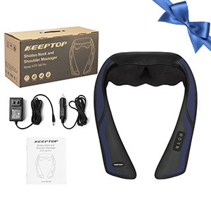 lot 2757 image: Shiatsu Back and Neck Massager with Heat - 3D Electric Shoulder Massage Pillow with Deep Tissue Kneading for Neck, Back, Shoulders, Legs, and Foot Relaxation at Home, Office, or Car