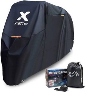 lot 2765 image: XYZCTEM Motorcycle Cover -Waterproof Outdoor Storage Bag,Made of Heavy Duty Material Fits up to 116 inch, Compatible with Harley Davison and All Motors(Black& Lockholes& Professional Windproof Strap)l