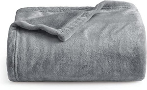 lot 2806 image: Bedsure Fleece Blankets Twin Size Grey - 300GSM Lightweight Plush Fuzzy Cozy Soft Twin Blanket for Bed, Sofa, Couch, Travel, Camping, 60x80 inches